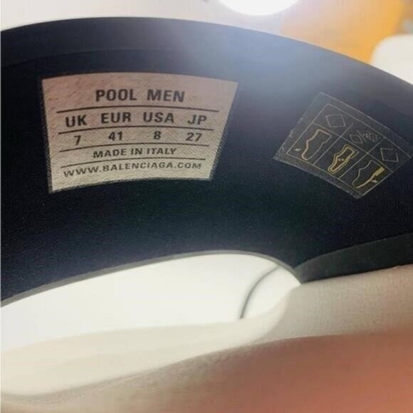 Balenciaga Men's Logo Mismatched Slide Sandal Size 8 - Picture 6 of 14